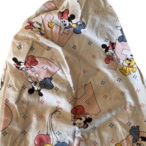 Vintage 80s Walt Disney Company ABC Baby Mickey Mouse Minnie Crib Sheet 1984